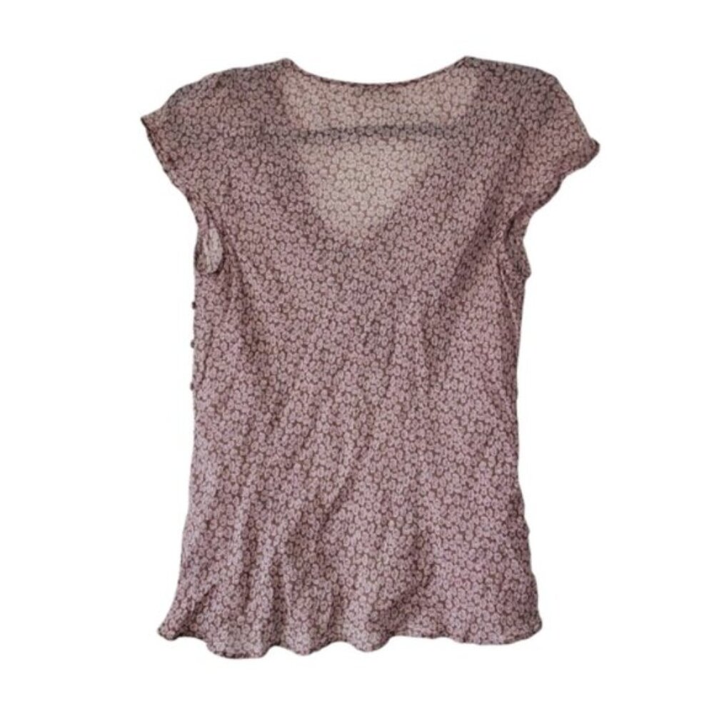 Marks & Spencer Vintage Y2K Babydoll Sheer Ruffle Fairycore Top M - Picture 2 of 7